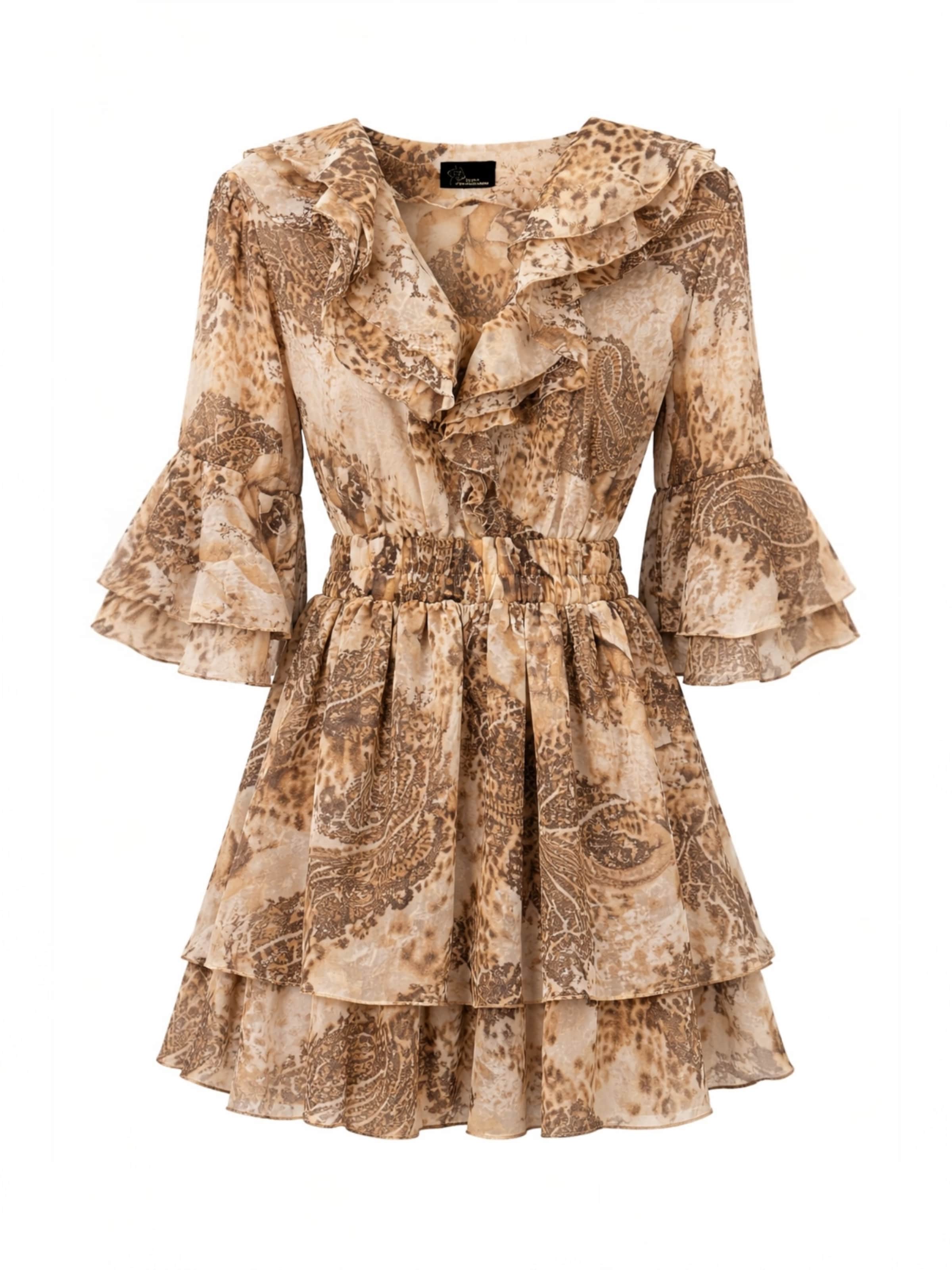 Elena Athanasiadou Cocktailjurk 'Natalia' in Beige: voorkant