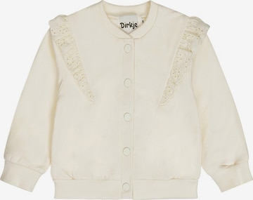 Dirkje Gebreid vest 'Cardigan, loose fit' in Wit: voorkant