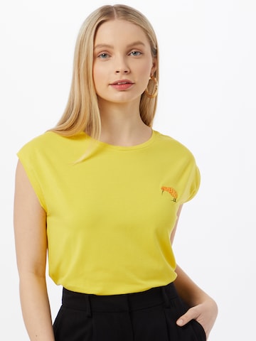 Maglietta 'Kiwi' di GREENBOMB in giallo: frontale