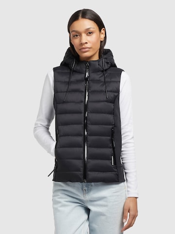 khujo Vest 'Fabia Matt' in Black: front