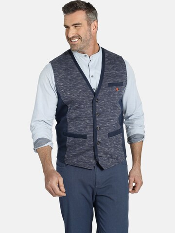 Charles Colby Suit Vest ' Duke Graham ' in Blue: front