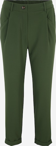 Dorothy Perkins Petite - Regular Calças com pregas em verde: frente