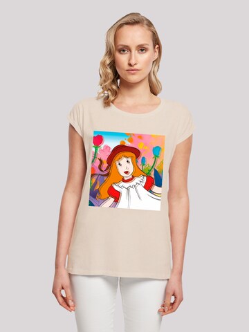 F4NT4STIC Shirt 'Alice im Wunderland' in Beige: voorkant