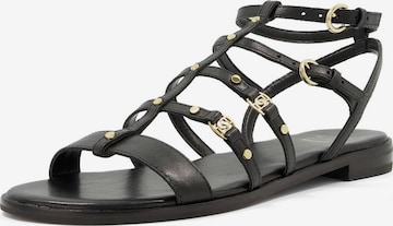 Dune LONDON Sandalen met riem 'LAKES' in Zwart: voorkant