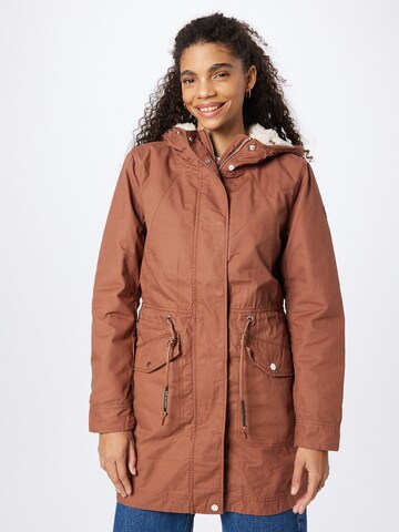 QS Winter Parka in Brown: front