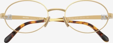 Lunettes de soleil Miu Miu en or : devant