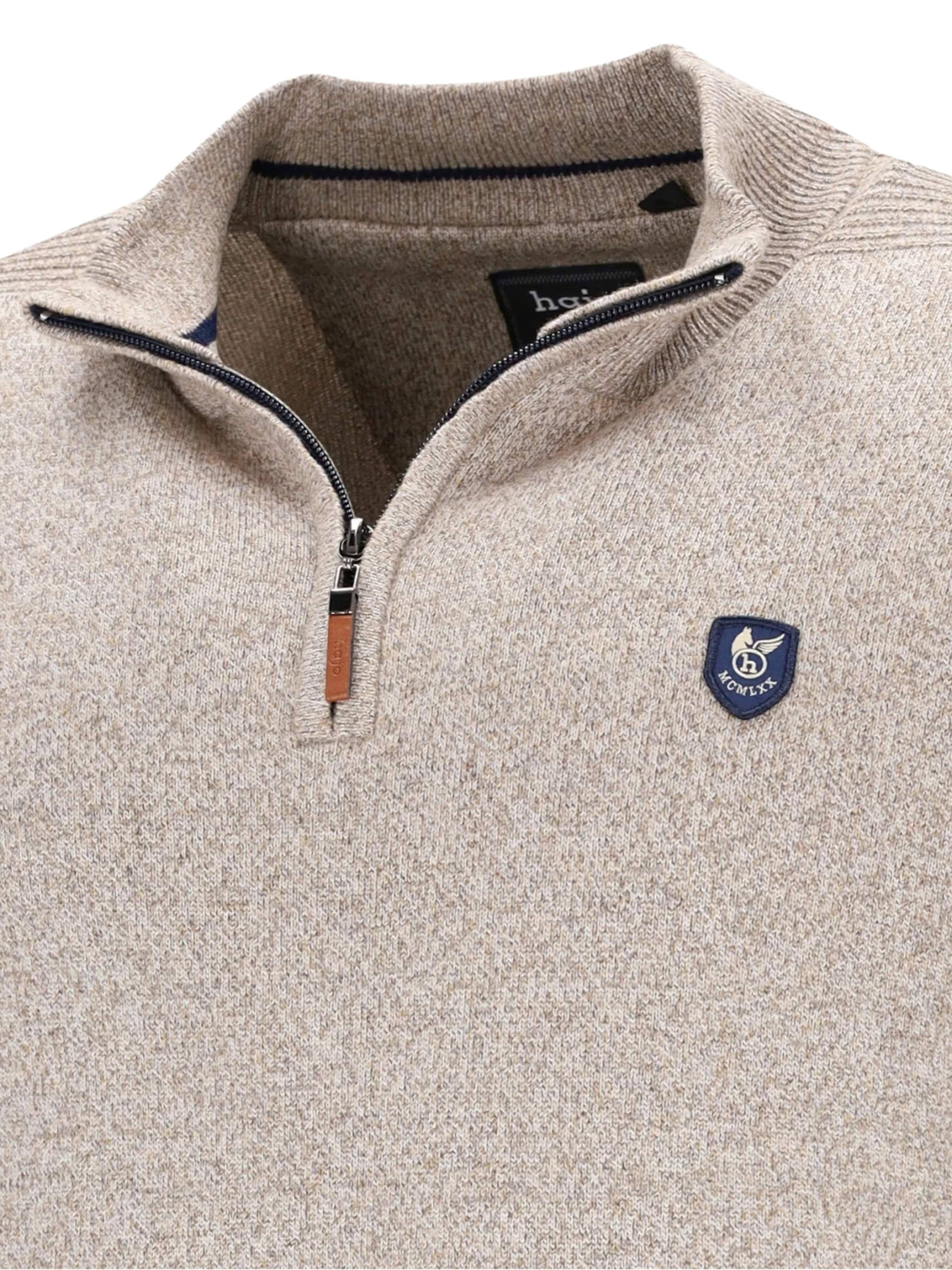 HAJO Sweater 'Jaspé' in Beige