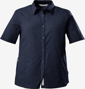 KILLTEC Athletic Button Up Shirt in Blue: front