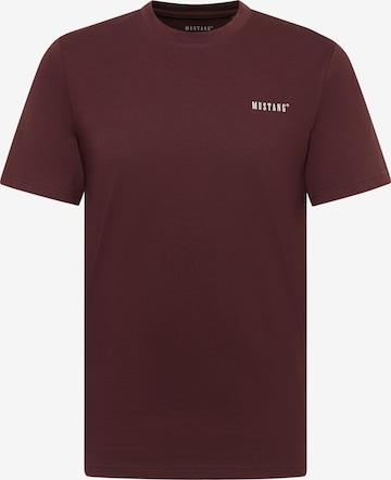 MUSTANG T-Shirt 'Austin' in Braun: Vorderseite