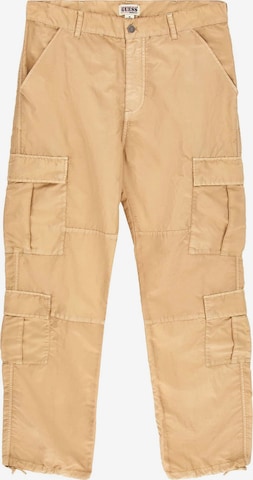 GUESS Regular Cargo Pants in Beige: front