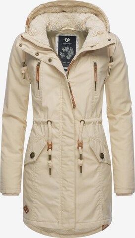 Ragwear Winterparka 'Elsie' in Beige: voorkant