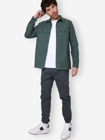 Threadbare Regular Fit Hemdjacke 'Ministry' in Grün
