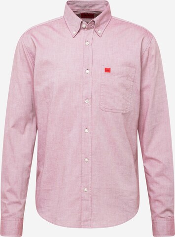 HUGO Přiléhavý střih Košile 'Evito' – pink: přední strana