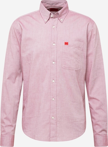 HUGO Red Button Up Shirt 'Evito' in Pink: front