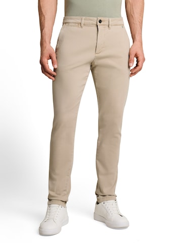 Coupe slim Pantalon chino 'SIMON' TOM TAILOR en beige : devant