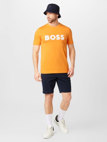 BOSS Majica 'Tiburt' | oranžna barva