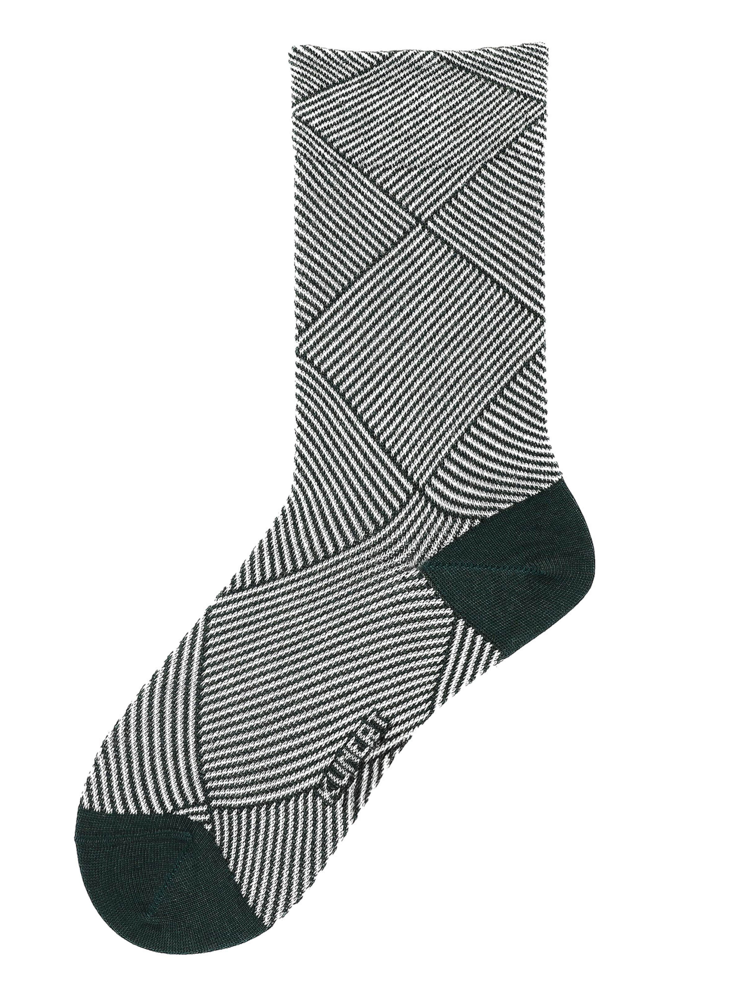 KUNERT Socken 'Business Check' in Grün: Vorderseite