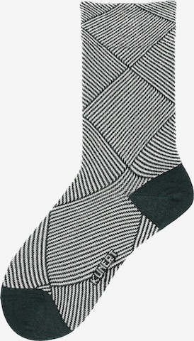 KUNERT Socken 'Business Check' in Grün: Vorderseite