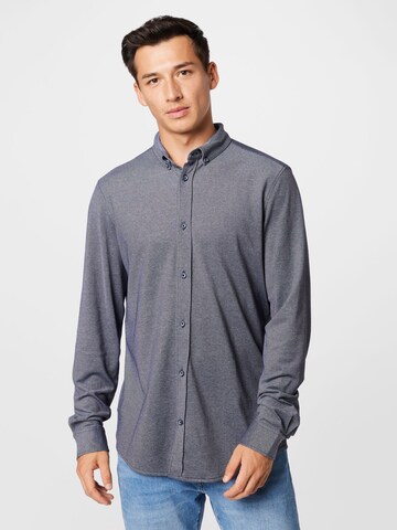 Coupe regular Chemise TOM TAILOR en gris : devant