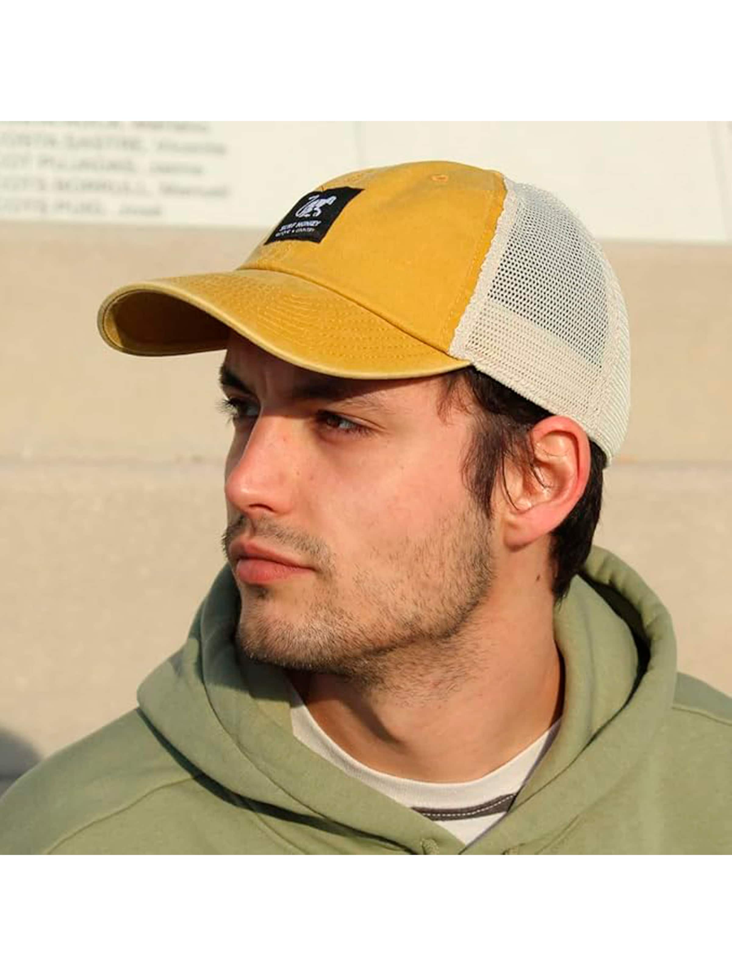Surf Monkey Athletic Cap in Yellow