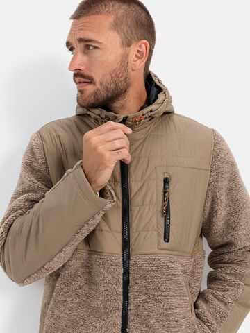 CAMEL ACTIVE Fleecejacke im Materialmix in Braun