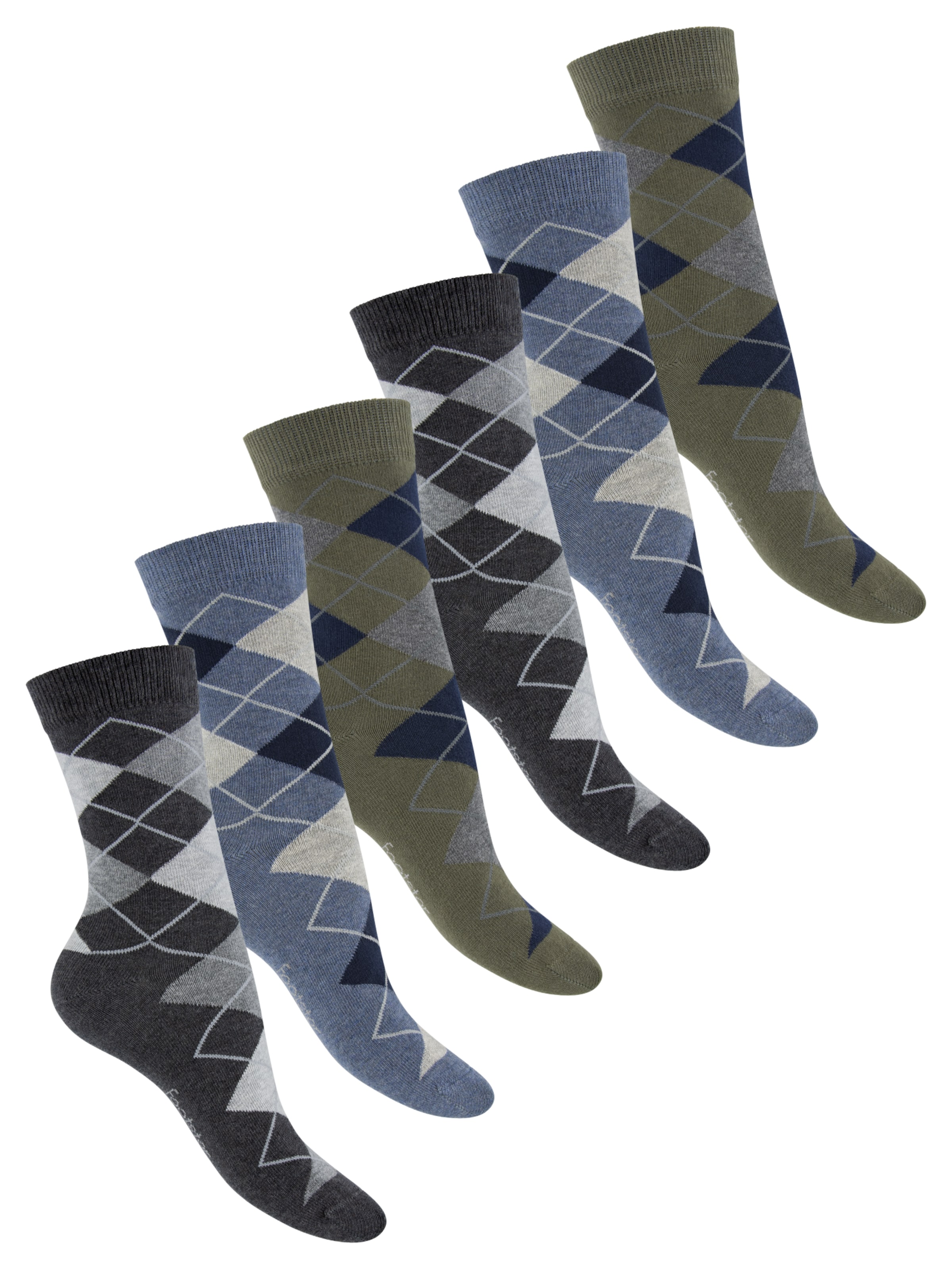 footstar Socken 'Ringel'‌‌‌‌‌ in Blau: Vorderseite