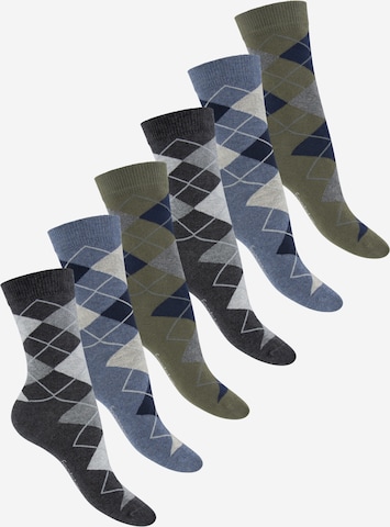 footstar Socken 'Ringel' in Blau: Vorderseite