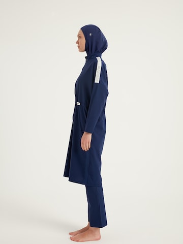 MARINA High neck Baddräktsklänning 'Marina Aufschrift M2507-2' i blå