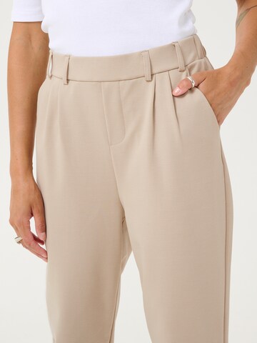 Regular Pantalon à pince 'Jenny' Kaffe en beige