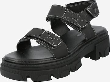 Warehouse Sandals 'Chunky' in Black: front