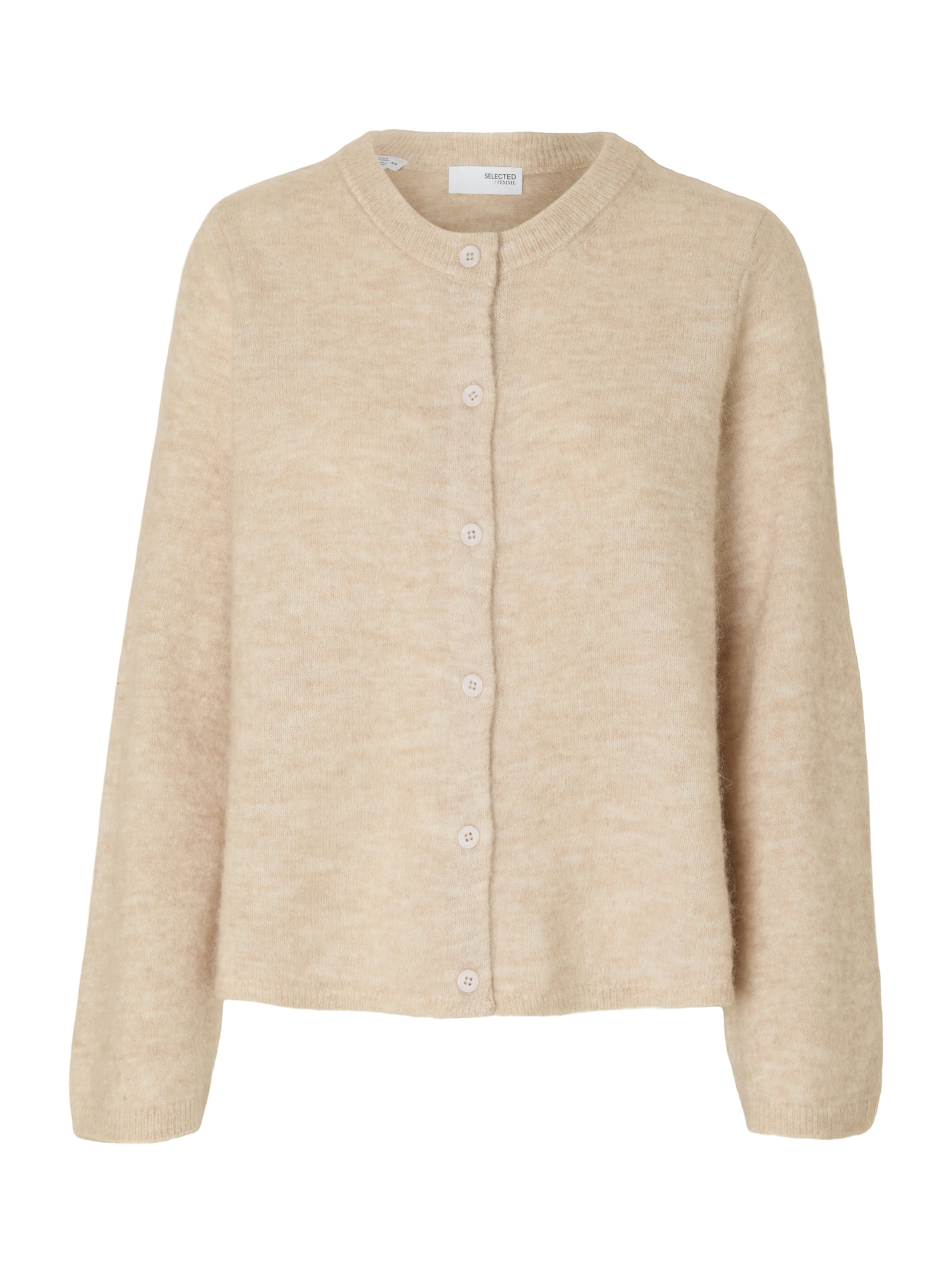 SELECTED Knit Cardigan &#x27;SLFLulu&#x27; in Beige: front