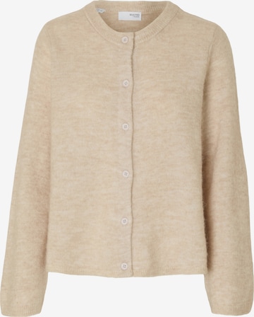 Cardigan 'SLFLULU' SELECTED en beige : devant