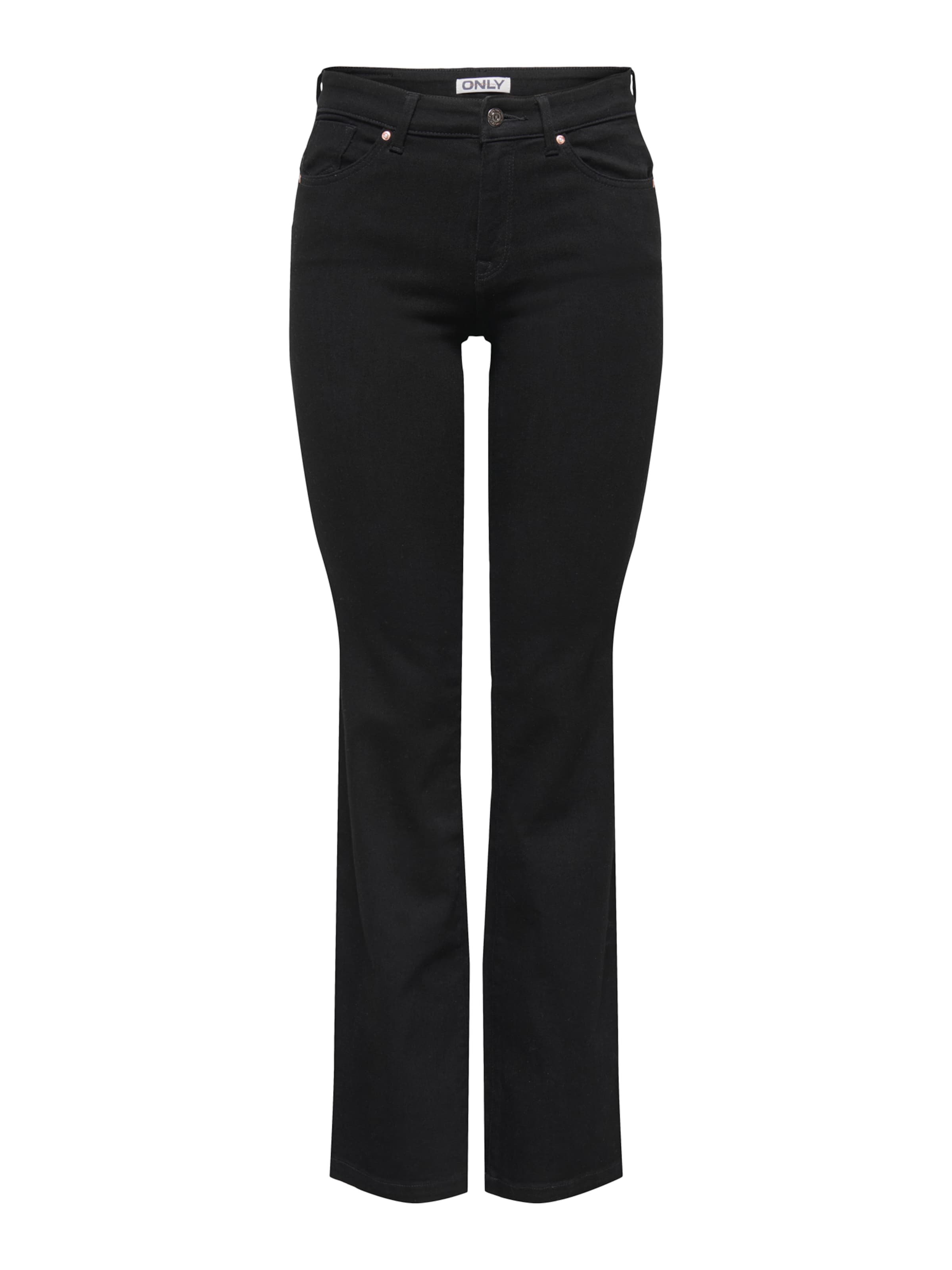 ONLY Levenevä Farkut 'ONLPOWER' värissä musta: etupuoli