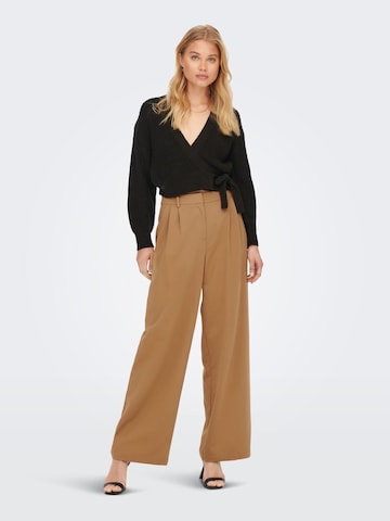 ONLY Wide Leg Hose 'Myla' in Braun