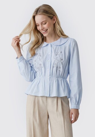 Usha - Blusa en azul: frente