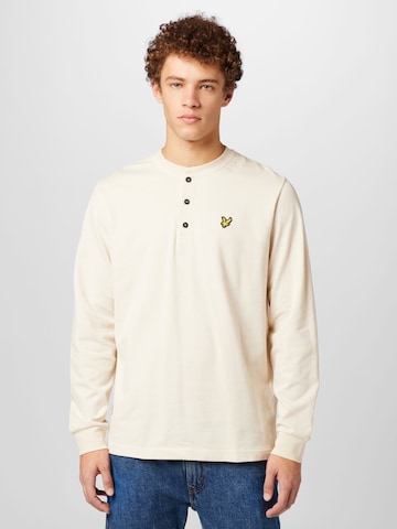 Sweat-shirt Lyle & Scott en beige : devant