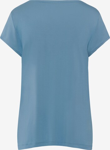 Hanro T-Shirt ' Yoga ' in Blau