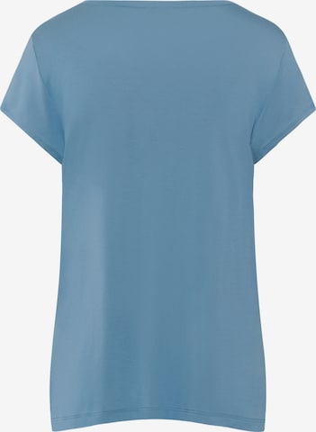 Hanro Shirt ' Yoga ' in Blauw