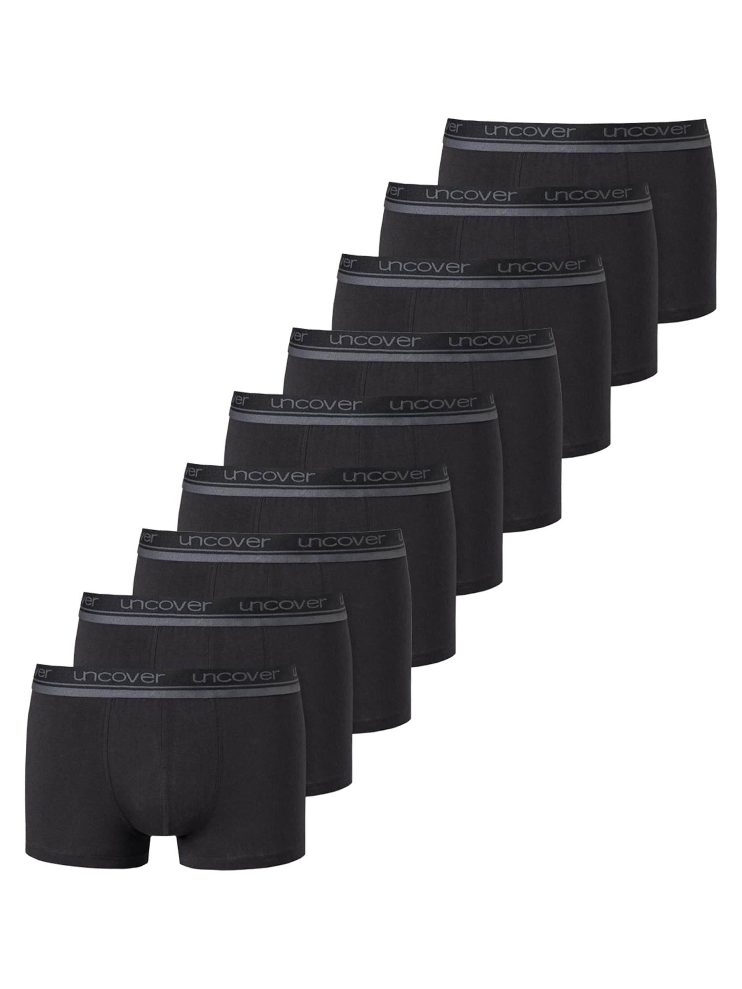 uncover by SCHIESSER Boxershorts 'Basic'‌‌‌ in Schwarz: Vorderseite