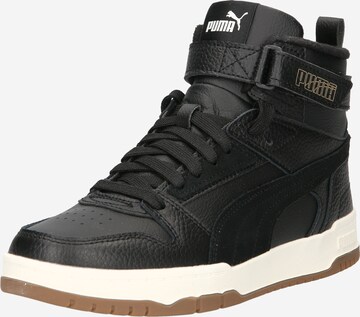 PUMA Athletic Shoes in Black: front