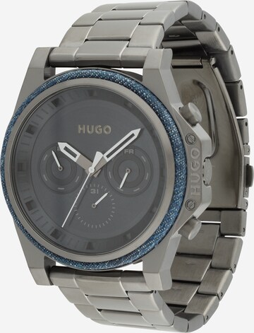 HUGO Analoog horloge '#BRAVE' in Grijs: voorkant