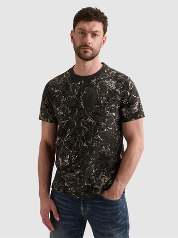 PME Legend Shirt 'T-shirt in 100% cotton jersey with allover print' in Grijs: voorkant