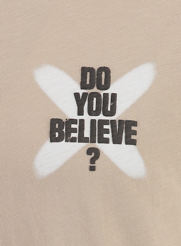 Key Largo - Camiseta 'MT BELIEVE' en beige