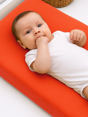 Accessoires de poussette 'Changing Mat Cover' PAPATE en rose : devant