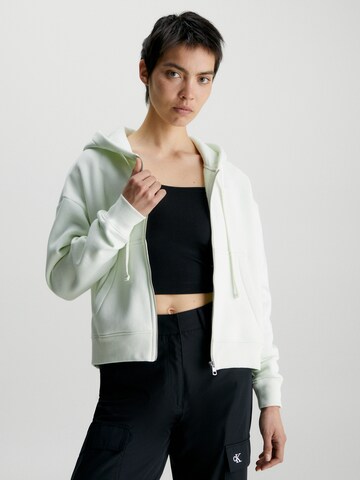 Calvin Klein Jeans Sweatvest in Groen: voorkant