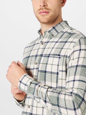 JACK & JONES Regularny krój Koszula 'ROWEN GRINDLE WILLOW' w kolorze zielony