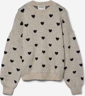 Pull-over 'AWHEART' VERO MODA en beige : devant