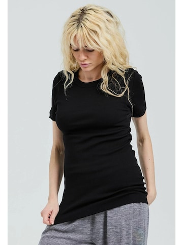 Seamless Basic T-Shirt in Schwarz: Vorderseite