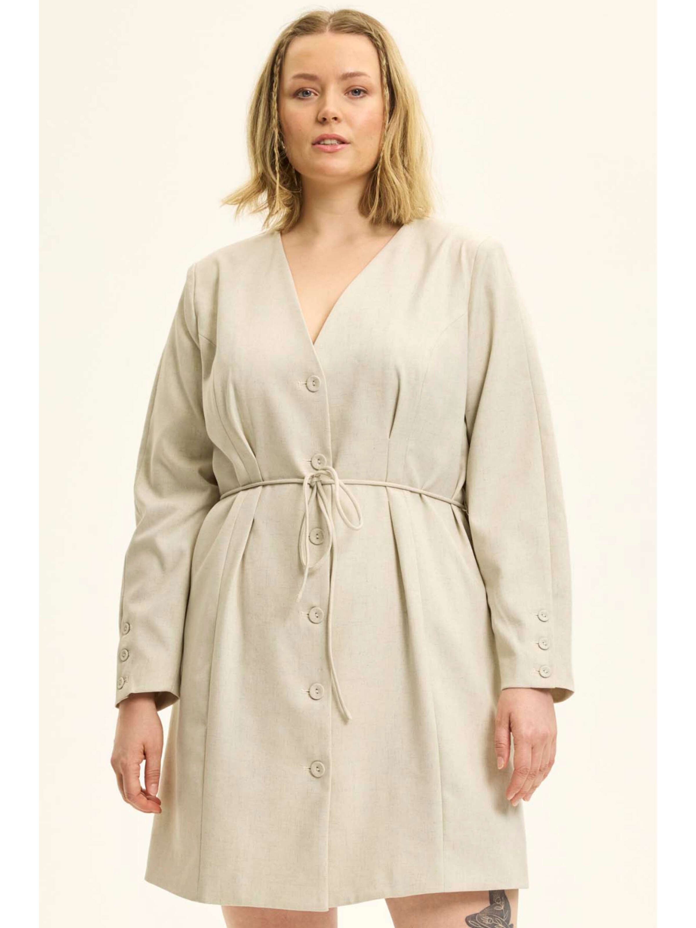 Anyday Jurk 'Zinnia 338' in Beige