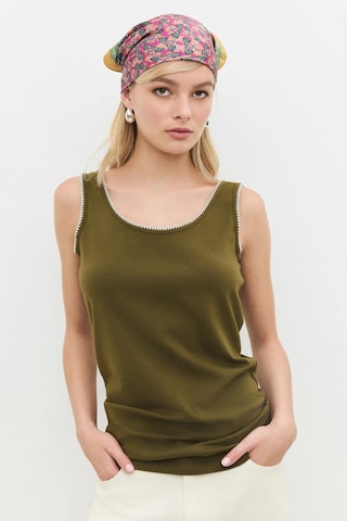 No Matter What Top in Green: front